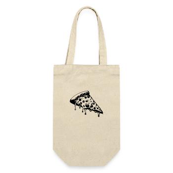 Pizza Fast Food Pizzeria - Gift Bag for Bottles - nature - Front