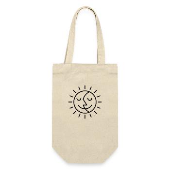 Sun Moon Face Yoga Happiness Simple Form - Gift Bag for Bottles - nature - Front