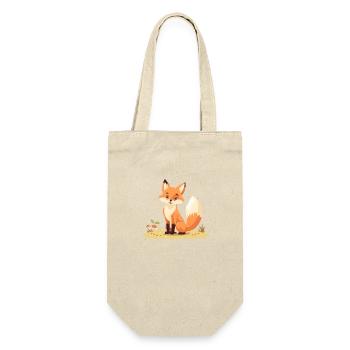 Junger Fuchs Clipart Rotfuchs - Geschenkbeutel für Flaschen - Natur - Vorne