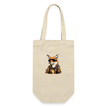 Zazo der Fuchs - Geschenkbeutel für Flaschen - Natur - Vorne