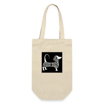 Dachshund 1920 - Geschenkbeutel für Flaschen - Natur - Vorne