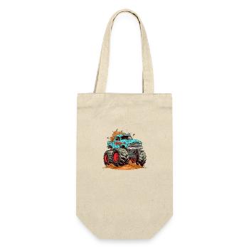 Monstertruck MegaMover - Geschenkbeutel für Flaschen - Natur - Vorne