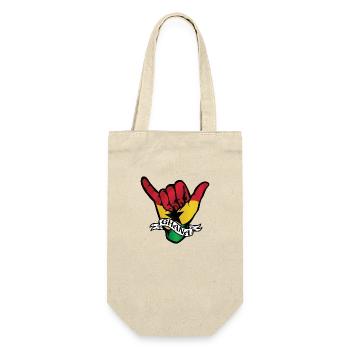 Ghana Shaka - Geschenkbeutel für Flaschen - Natur - Vorne