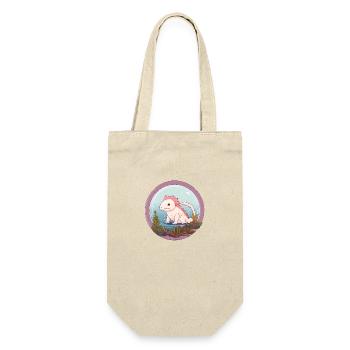 Axolotl - Geschenkbeutel für Flaschen - Natur - Vorne