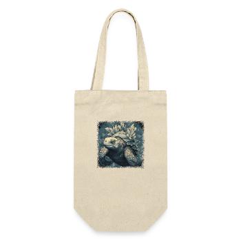 gift awesome earth planet climate animal park - Geschenkbeutel für Flaschen - Natur - Vorne