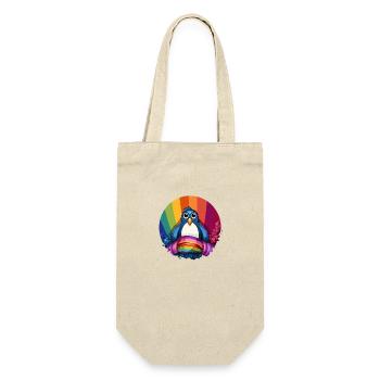 Pinguin Pride: Ein Zeichen der Vielfalt - Geschenkbeutel für Flaschen - Natur - Vorne