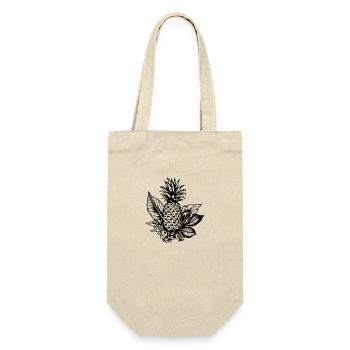 Ananas - Geschenkbeutel für Flaschen - Natur - Vorne
