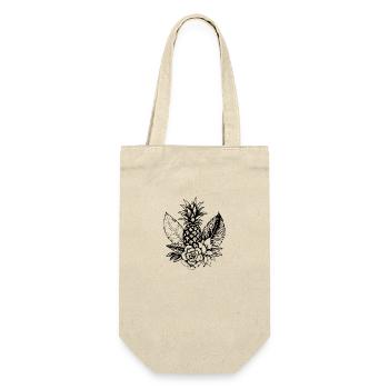Ananas - Geschenkbeutel für Flaschen - Natur - Vorne