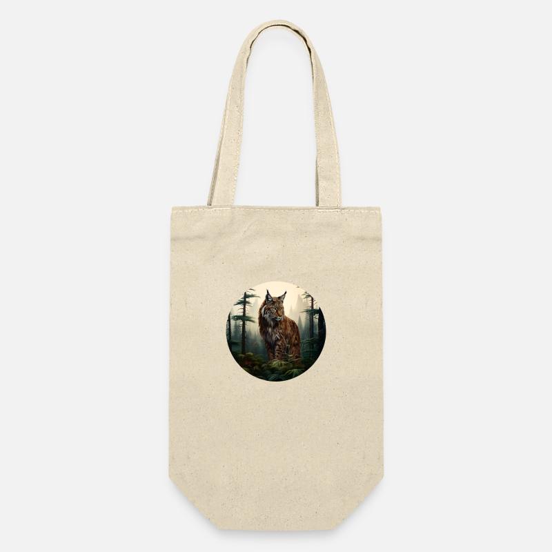 Luchs - Geschenkbeutel für Flaschen - Natur