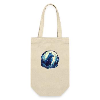 Fantasy: Wolf at Sunset - Gift Bag for Bottles - nature - Front