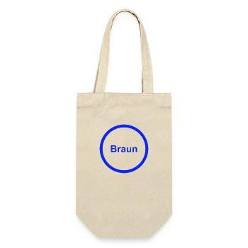 Braun - Geschenkbeutel für Flaschen - Natur - Vorne