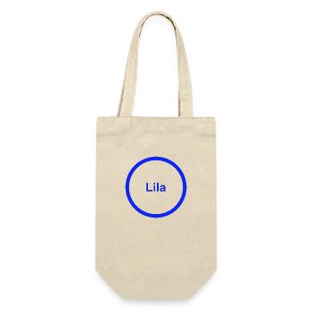 Lila - Geschenkbeutel für Flaschen - Natur - Vorne