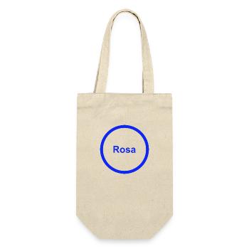 Rosa - Geschenkbeutel für Flaschen - Natur - Vorne