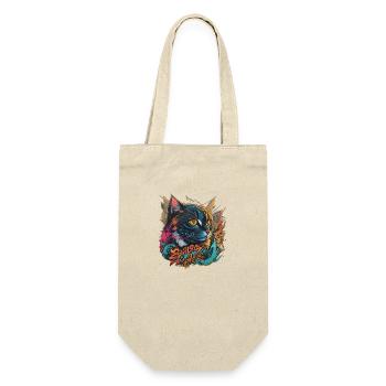 Beautiful Cat Design - Gift Bag for Bottles - nature - Front