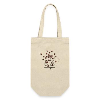But first coffee - Geschenkbeutel für Flaschen - Natur - Vorne