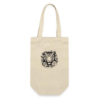 Tiger Raubkatze - Geschenkbeutel für Flaschen - Natur - Vorne