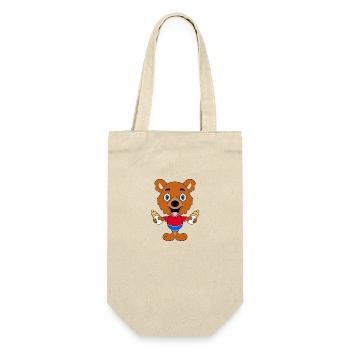 BABY - BÄR - Geschenkbeutel für Flaschen - Natur - Vorne