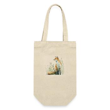 Fuchs in der Wiese - Geschenkbeutel für Flaschen - Natur - Vorne