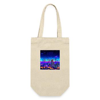 Lost in the City- Design einer Stadt- verloren - Geschenkbeutel für Flaschen - Natur - Vorne