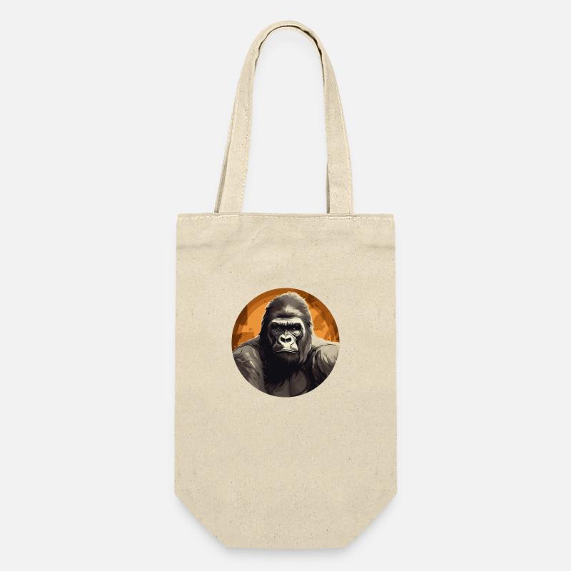 Gorilla - Geschenkbeutel für Flaschen - Natur