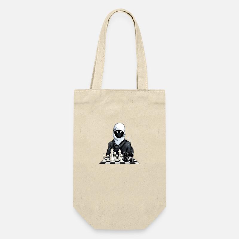Schach-Ninja - Geschenkbeutel für Flaschen - Natur
