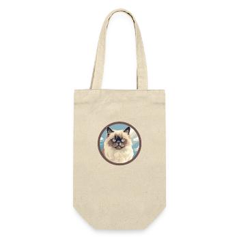 Himalayan cat - Geschenkbeutel für Flaschen - Natur - Vorne