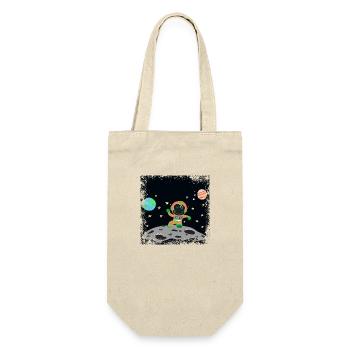 Astronaut orange green grunge - Gift Bag for Bottles - nature - Front