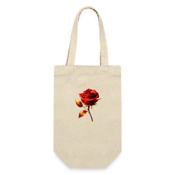 Rose rouge dorée - Sac à bouteille - nature - Devant