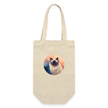 Himalayan cat - Geschenkbeutel für Flaschen - Natur - Vorne