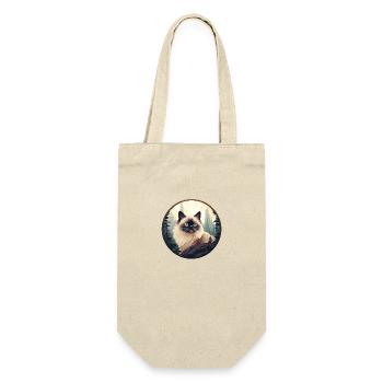 Himalayan cat - Geschenkbeutel für Flaschen - Natur - Vorne