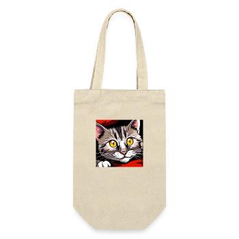 Cute Cat Begging Eyes - Gift Bag for Bottles - nature - Front