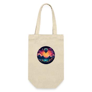 Retro adventures full of life: Your unique R - Gift Bag for Bottles - nature - Front