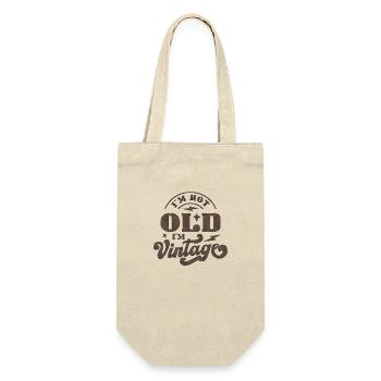 50th Birthday vintage retro Born in 1973 Birthday - Gift Bag for Bottles - nature - Front
