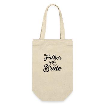 father of the bride - Geschenkbeutel für Flaschen - Natur - Vorne