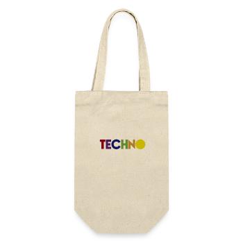 Techno - Geschenkbeutel für Flaschen - Natur - Vorne