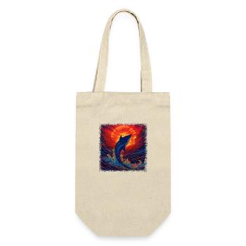 happy aquatic environment animal protection water - Geschenkbeutel für Flaschen - Natur - Vorne