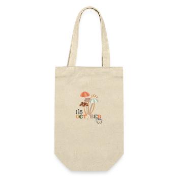 Hello October Cute Autumn Fall Mushroom Aesthetic - Gift Bag for Bottles - nature - Front