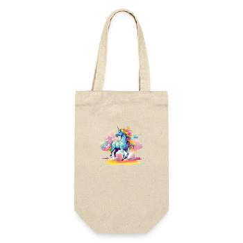 the colorful unicorn - Gift Bag for Bottles - nature - Front