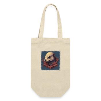 statement cute baby otter geek kids gift idea - Geschenkbeutel für Flaschen - Natur - Vorne
