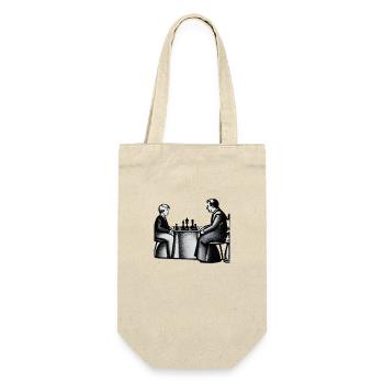 Family Game Chess - Father and Son - Gift Bag for Bottles - nature - Front