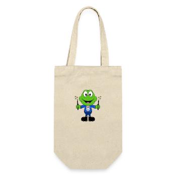ZAUBERN - ZAUBERER - MAGIE - FROSCH - TIER - Geschenkbeutel für Flaschen - Natur - Vorne