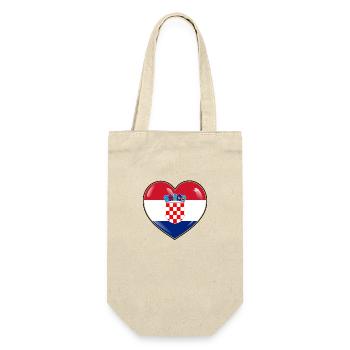 Croatia heart flag - Gift Bag for Bottles - nature - Front