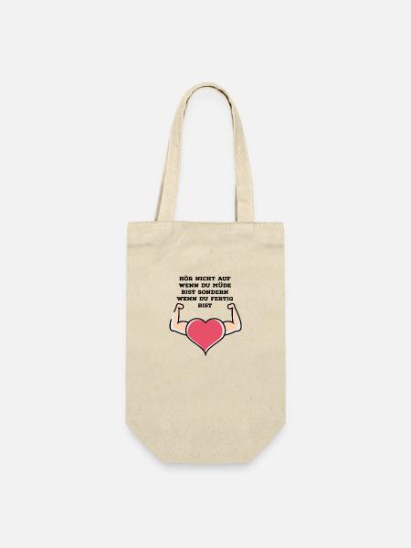 Motivation zum training - Geschenkbeutel für Flaschen - Natur