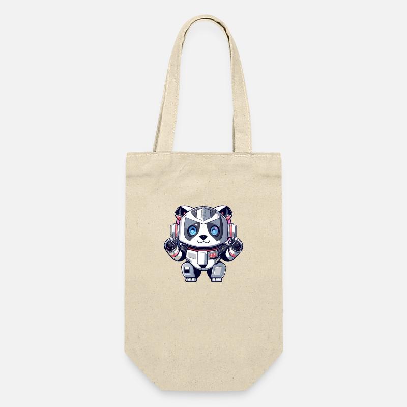 Robot Panda - Sac à bouteille - nature