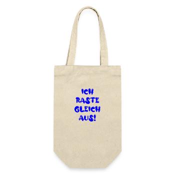 ich raste gleich aus - Geschenkbeutel für Flaschen - Natur - Vorne