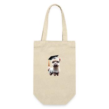 Bachelor Alpaca Graduation Studies Graduate - Gift Bag for Bottles - nature - Front