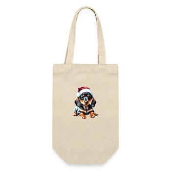Dachshund Dog X-Mas Dog Owner Christmas Dogs - Sac à bouteille - nature - Devant