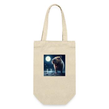 Zombie Capybara - Geschenkbeutel für Flaschen - Natur - Vorne