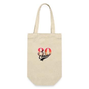 Vintage 1980-80th Anniversary - Gift Bag for Bottles - nature - Front