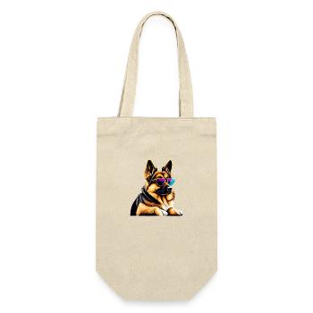 Berger Allemand Chien Chiot Propriétaire - Sac à bouteille - nature - Devant